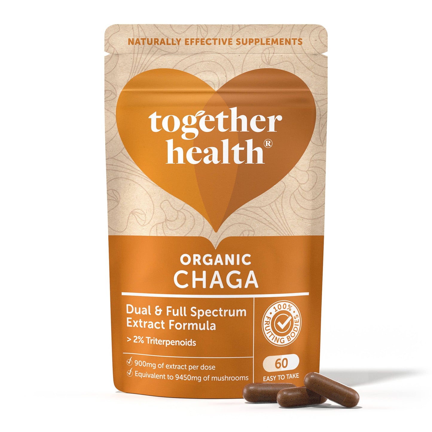 Together Health Organic Chaga Mushroom – 60 Capsules