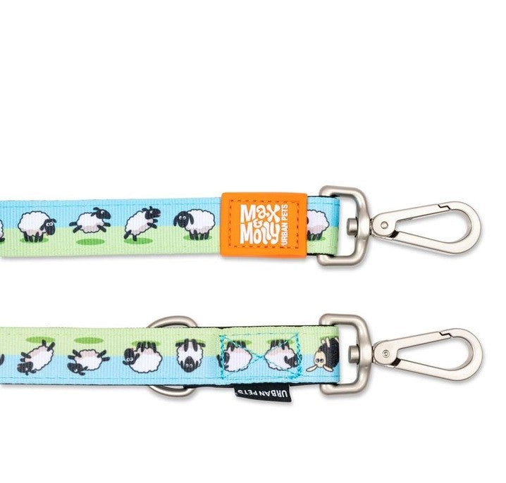 Max & Molly Double Ended Lead - Sheep, S