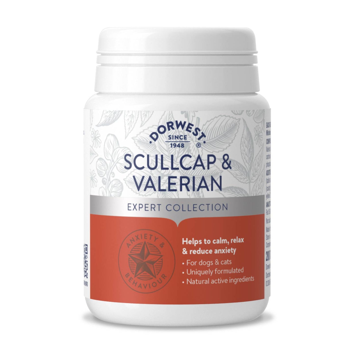 Dorwest Herbs Scullcap & Valerian 200 Tablets
