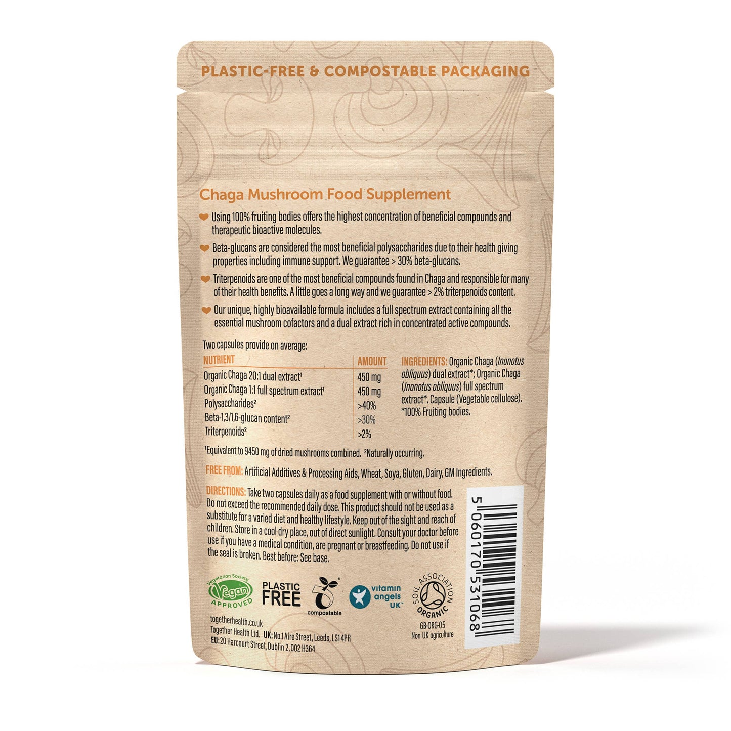 Together Health Organic Chaga Mushroom – 60 Capsules