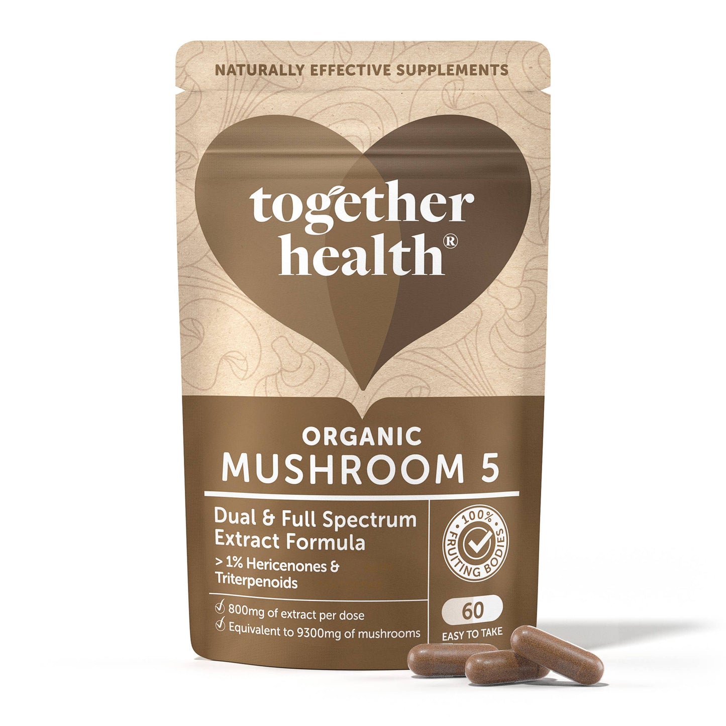 Together Health Organic Mushroom 5 Blend – 60 Capsules