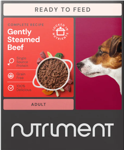 Nutriment Gently Steamed Dog Food - Beef 395g