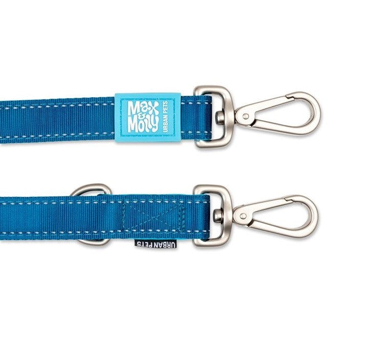 Max & Molly Double Ended Lead - Blue, M