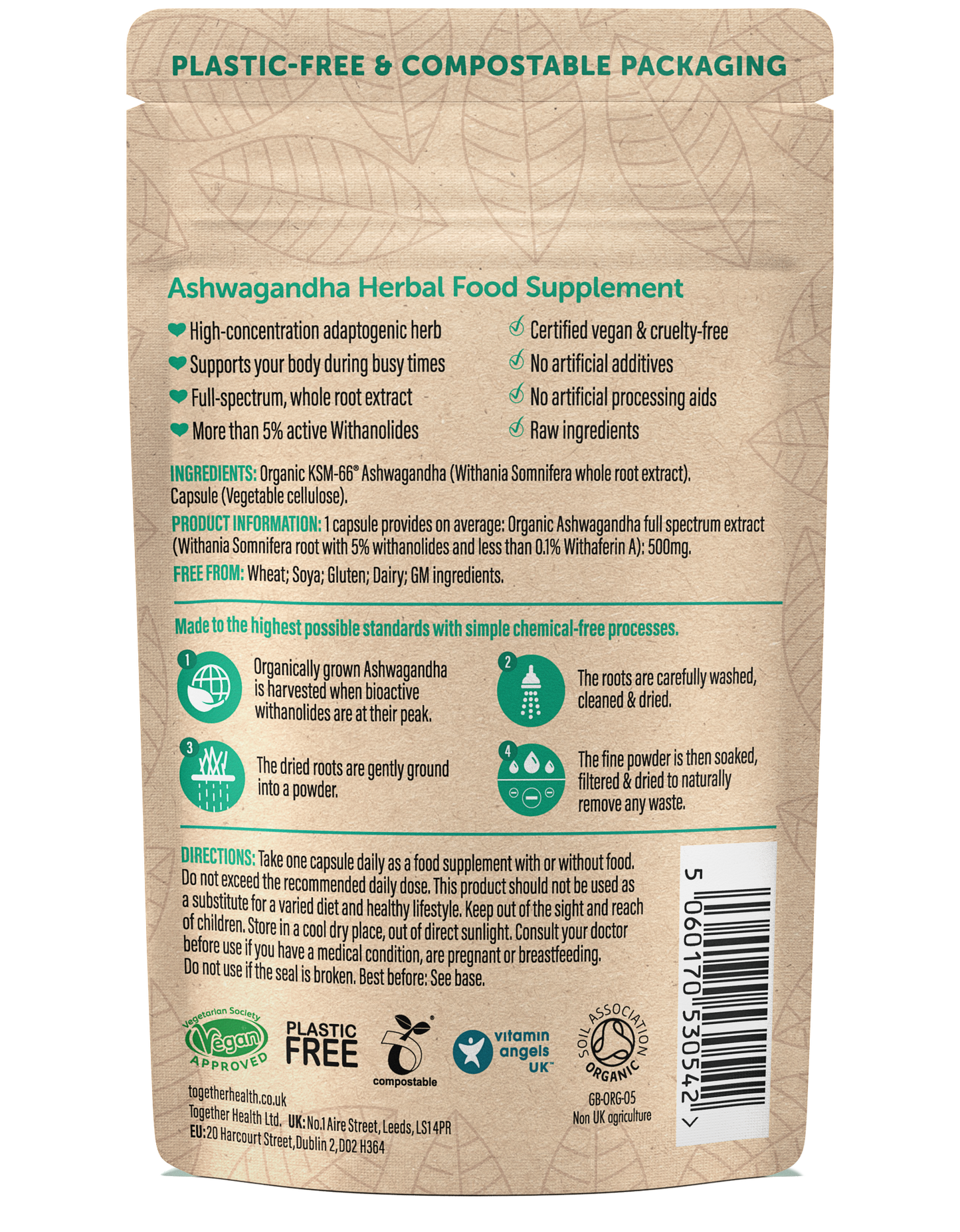 Together Health Organic Ashwagandha – 30 Capsules